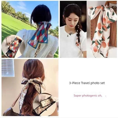 Girls' Vintage Bow Thin Narrow Polka Dot Winter Hair Band Platonelstore