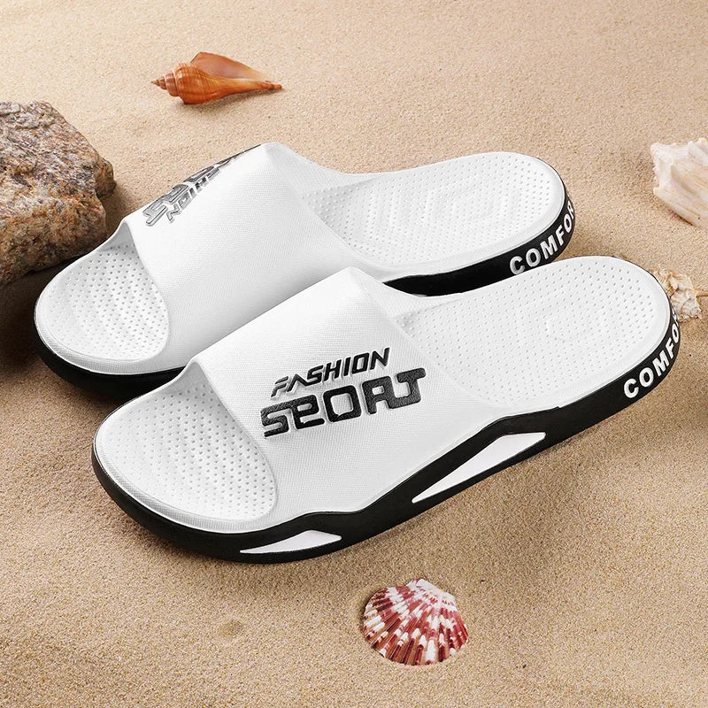 Slides Shoes for Men 2024 Comfortable Men's Sandal Living Room Slippers Walk Around Home Brand Slippers Luxury Summer Shoes Sale Platonelstore