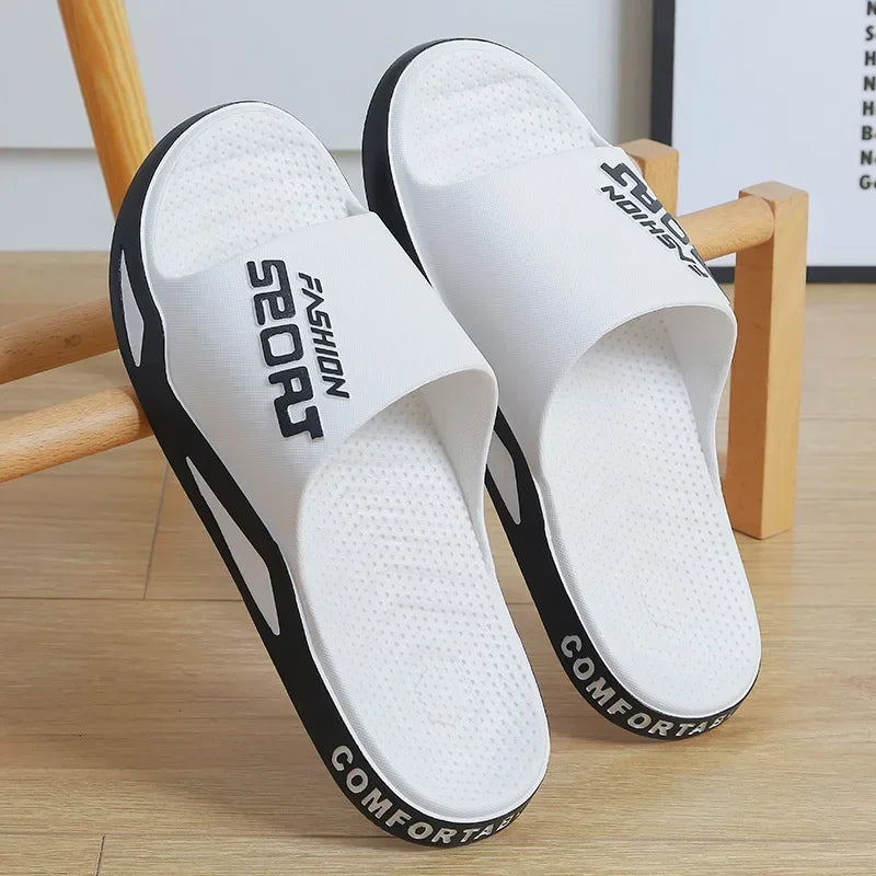 Men's Bathroom Non-slip Summer Fashion Flip-flops Women Couple Shoes Indoor Home Sandals Men's Slippers for Summer Outdoor Wear Platonelstore