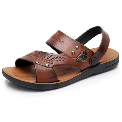 Mens Summer Sandals Outdoor Breathable Casual Sandalias  2025 Non Slip Beach Shoes Formal Office Walking Flats Platonelstore