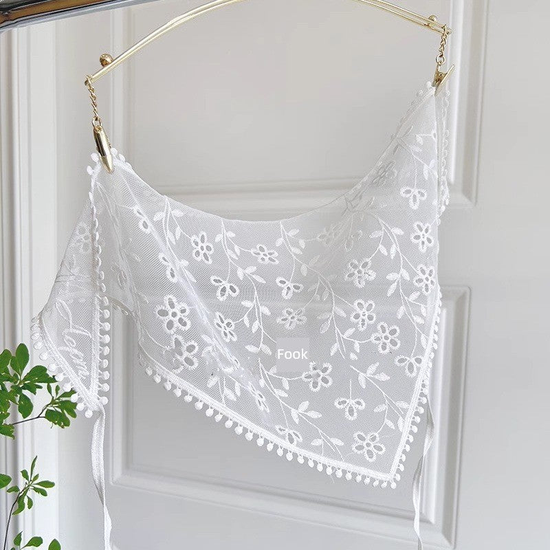 Triangular Binder Super Fairy French White Summer Female Lace Platonelstore