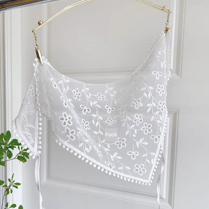 Triangular Binder Super Fairy French White Summer Female Lace Platonelstore