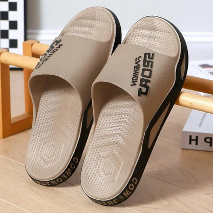 Men's Bathroom Non-slip Summer Fashion Flip-flops Women Couple Shoes Indoor Home Sandals Men's Slippers for Summer Outdoor Wear Platonelstore