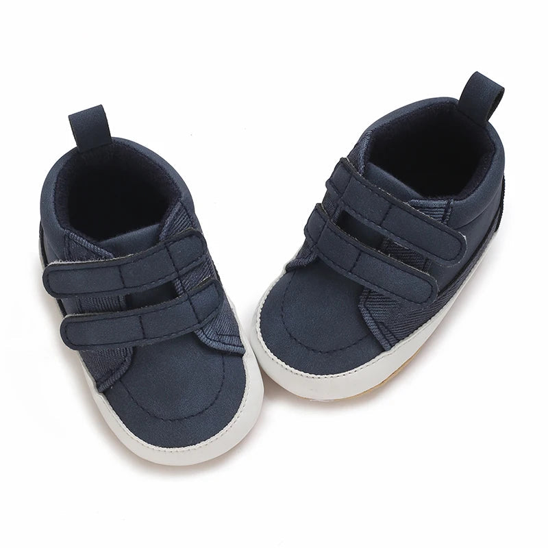 Newborn Baby Shoes Classic Leather Soft Soles Non Slip Toddler Walking Shoes for Boys and Girls 0-18M First Step Walking Shoes Platonelstore