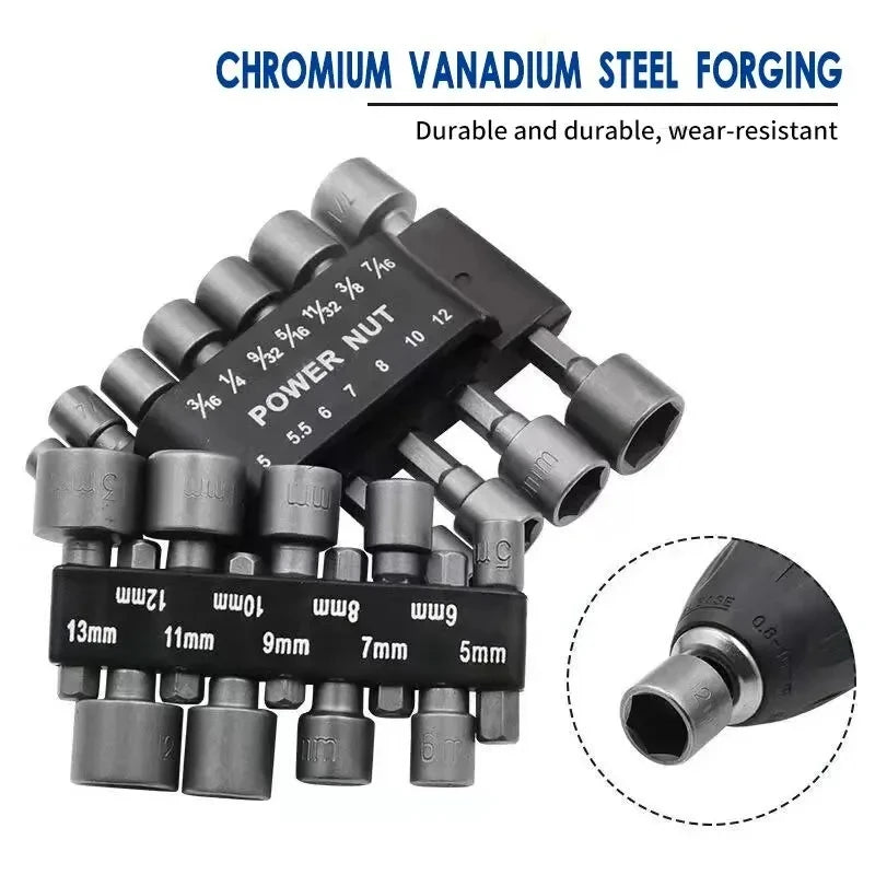 Powerful Socket Inner Hexagonal Wrench Hexagonal Handle Screwdriver Socket Extension Rod Pneumatic Screwdriver Insert Tool Set Platonelstore