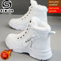 Smir 2024 New Sports Shoes Women's High-Top Winter Fleece-lined Thickening Thermal Cotton Shoes Platform Snow Boots Women Platonelstore