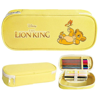 Mufasa Lion King Student Pencil Case Movie Cartoon Printed Pencil Bag Kids Go School Stationery Portable Storage Cute Anime Gift Platonelstore