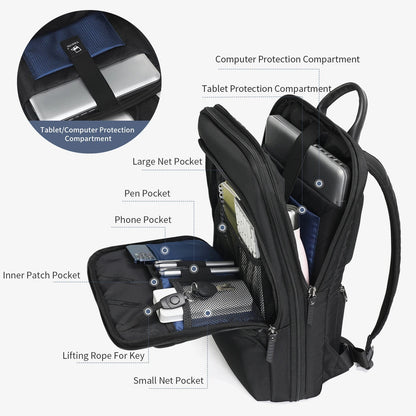 Lifetime Warranty Expandable Backpack Men Thin Bag For Men Travel Back Pack Waterproof Male 15.6inch Laptop Backpack Bag Mochila Platonelstore