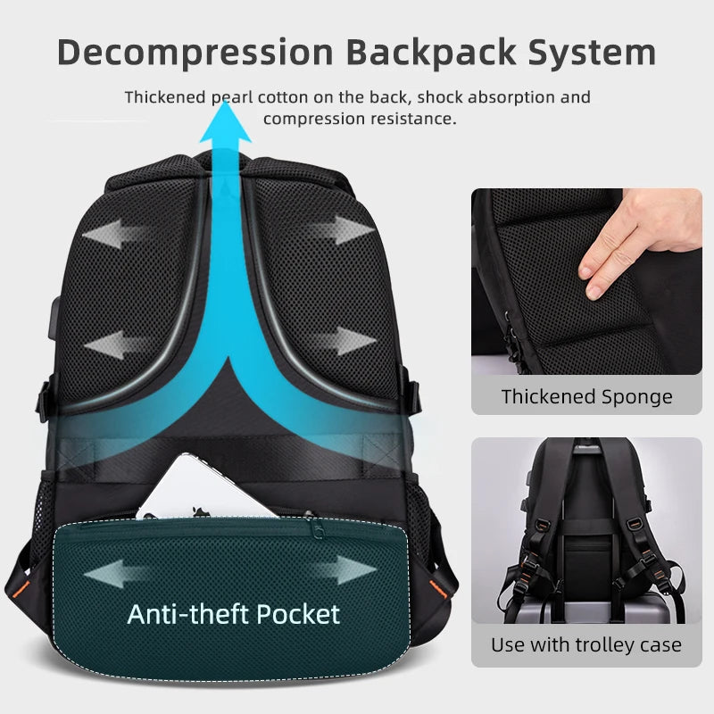 HcanKcan Men Casual Laptop Backpack Large Capacity Teenage Student Bags Designer Business Pack Sports Travel Backpack YKK Zipper Platonelstore