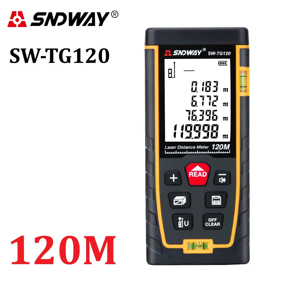 SNDWAY Laser Distance Meter 100M 80M 60M 40M Rangefinder Laser Tape Measure Trena Digital Range Finder Ruler Roulette Platonel