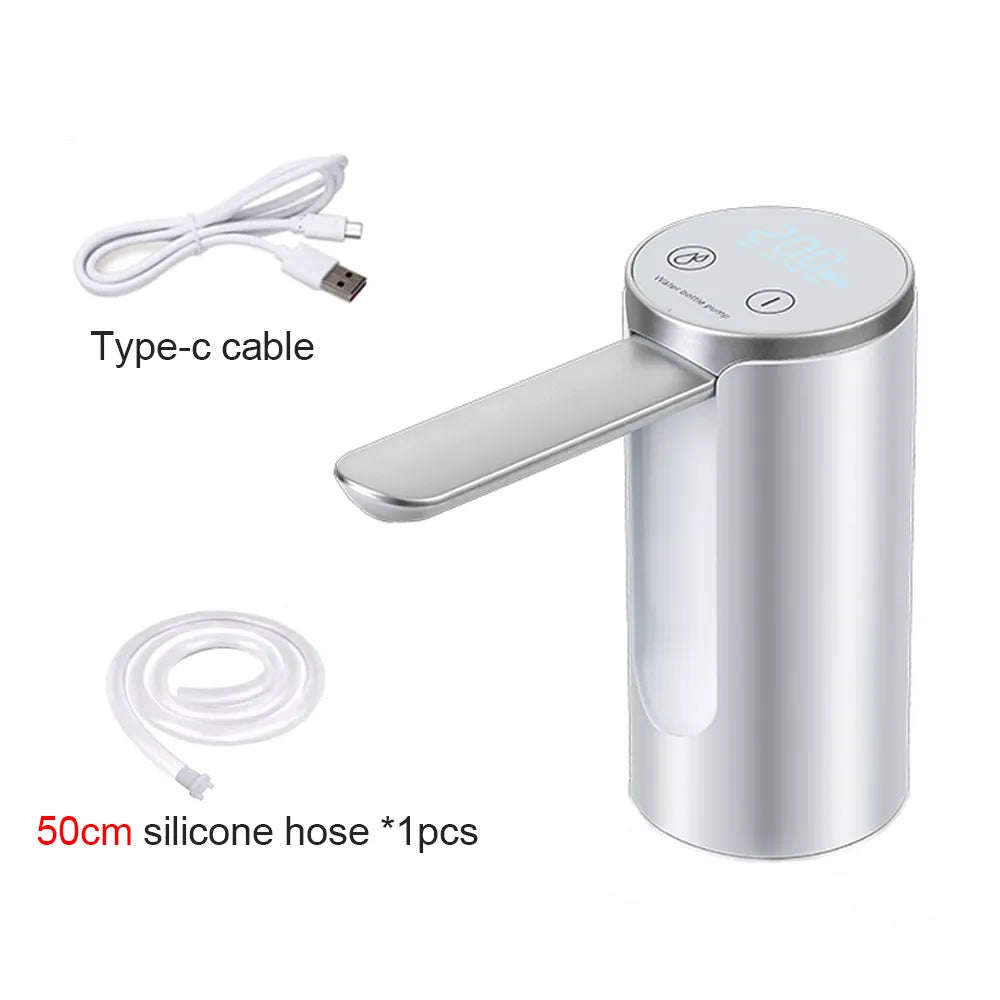Electric Water Gallon Bottle Pump Automatic Water Dispenser Pump 19 Liters Foldable Desktop Water Bottle Pump H3 Rechargeable Platonel