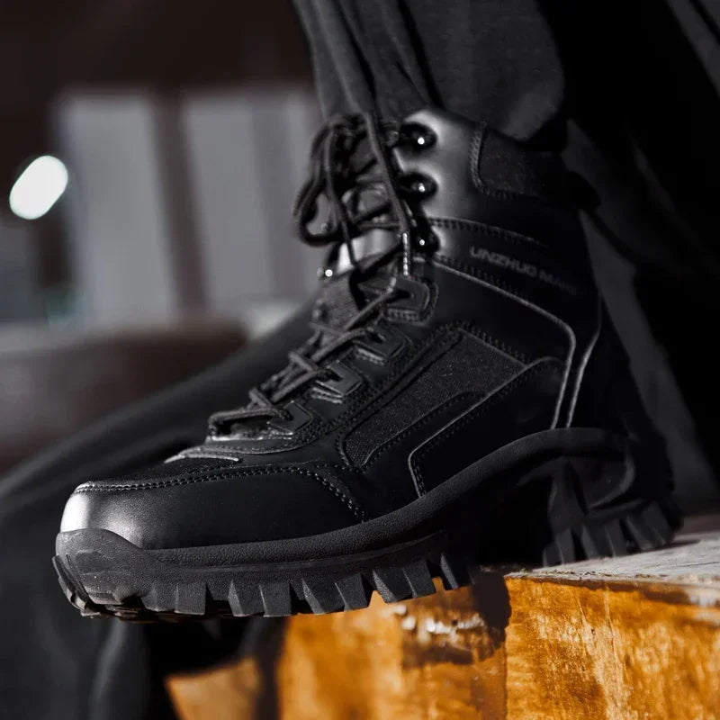 Lightweight Man Tactical Boots Combat Training Lace Up Waterproof Outdoor Hiking Breathable Hunting Platform Boots Men Shoes Platonelstore