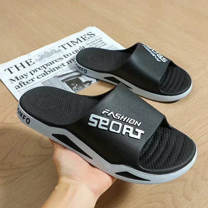 Men's Bathroom Non-slip Summer Fashion Flip-flops Women Couple Shoes Indoor Home Sandals Men's Slippers for Summer Outdoor Wear Platonelstore