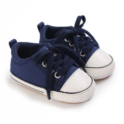 Meckior Baby Sneakers Baby Boys Girls Canvas Shoes Non-slip Rubber Sole Comfortable Soft Unisex Baby Basketball Shoes 0-18M Platonelstore