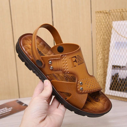Men's Beach Open Toe Shoes Sandals High Quality Non-slip Men Slippers Breathable Two Uses Male Footwear Mens Summer Outdoor Shoe Platonelstore
