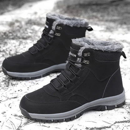Men's Shoes Snow Boots Women's Platform Plus Size Sneakers Fashion Waterproof Casual Shoes Winter Fur Warm Ankle Boots Big Size Platonelstore