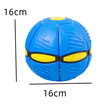 Dog Toys Flying Disc Ball Interactive Outdoor Exercise Training Game Magic Deformation Flat Throw Disc Bouncy Ball Pet Supplies Platonel