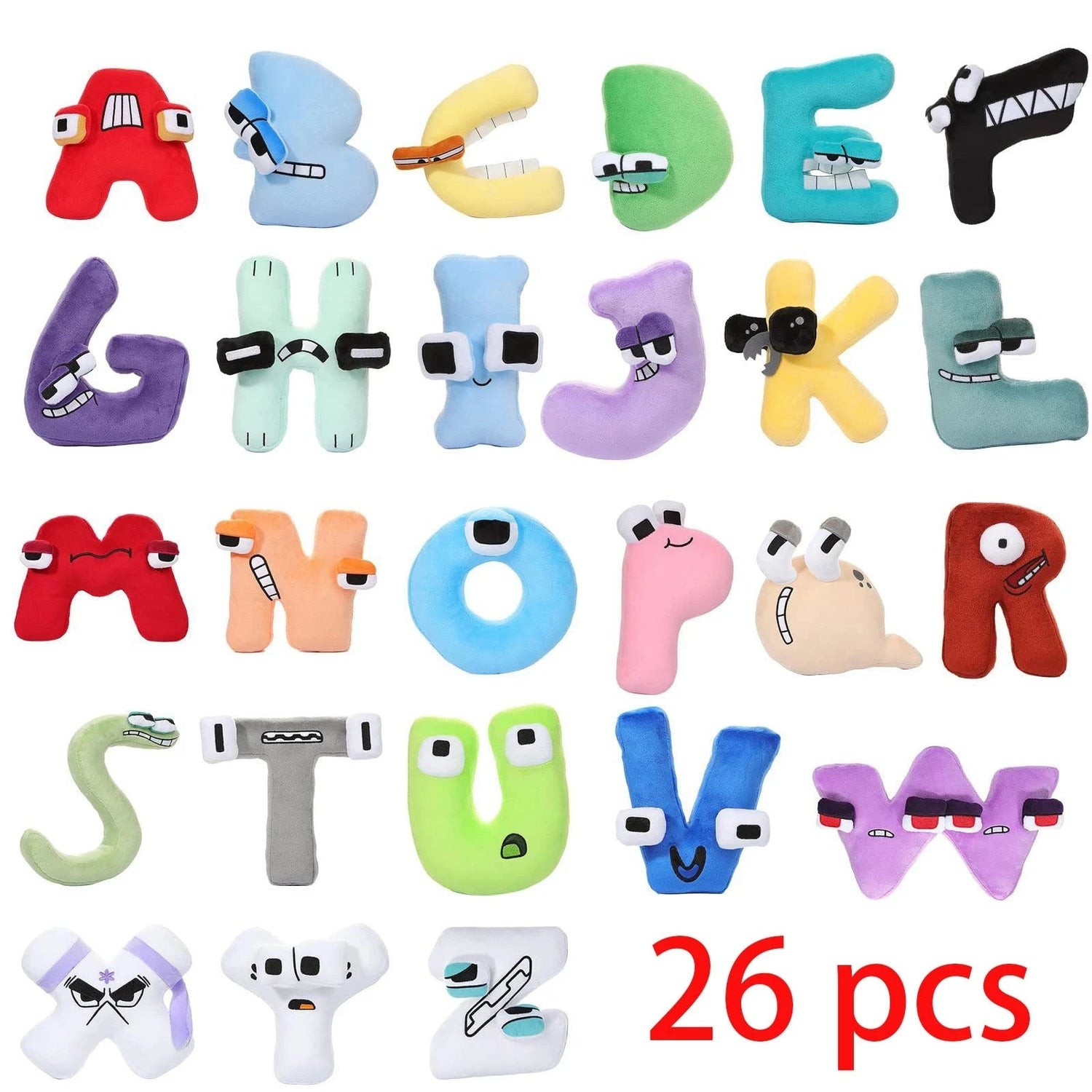 2023 NEW Alphabet Lore Plush Toy Anime Doll 26 English Letters Stuffed Toys Children Montessori Numbers 0-9 Doll Toy Plush Gifts Platonelstore