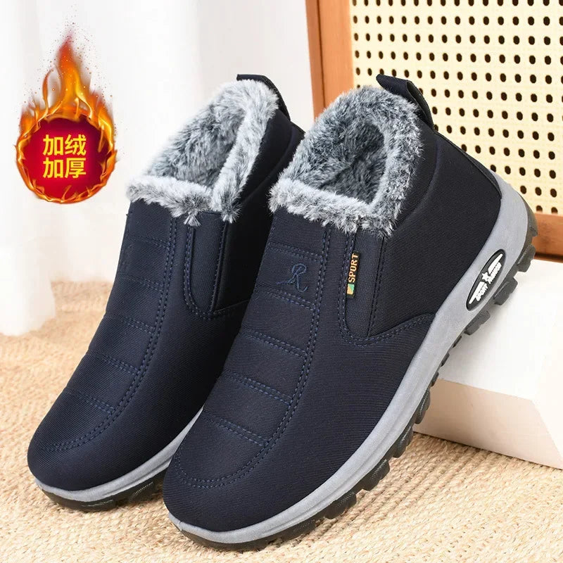 Winter Snow Boots Men Casual Slip on Ankle Boots Warm Fur Comfortable Sneakers Non-slip Botas Men Shoes Zapatos Hombre2024 Platonelstore
