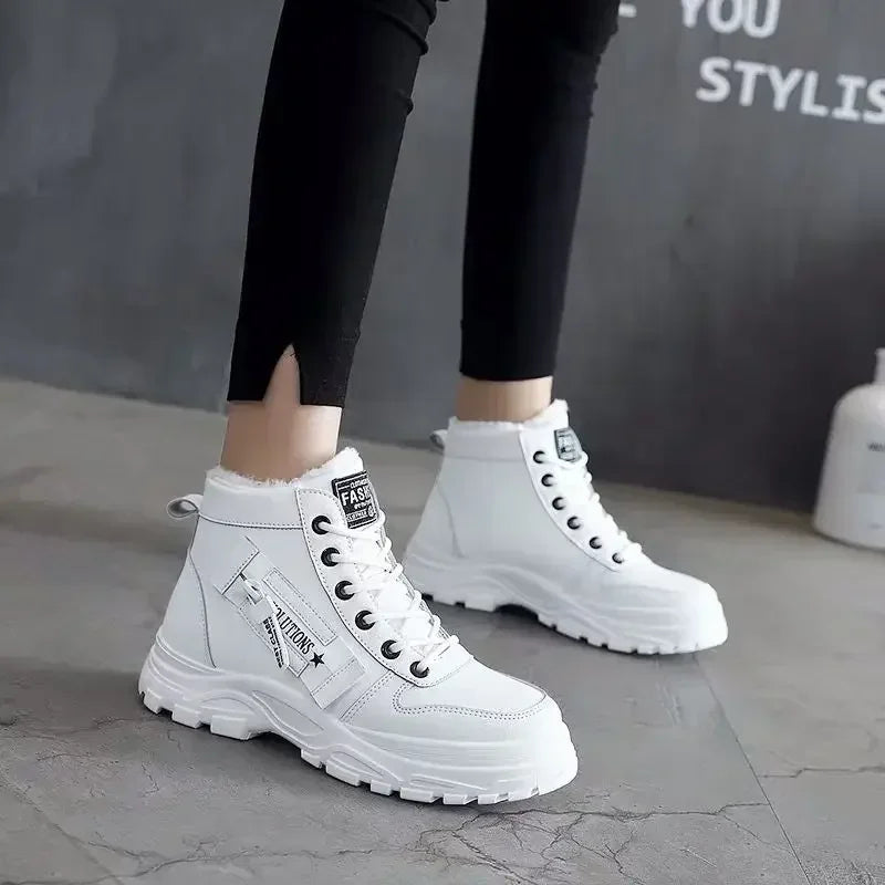 Winter Snow Boots for Women Casual High-top Shoes Warm Womens Sneakers Platform Ankle Boots Plus Size 45 Zapatillas De Mujer New Platonelstore