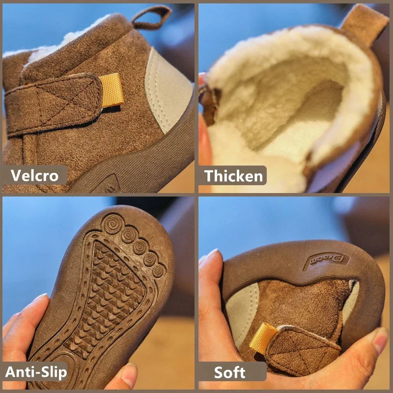 Winter Baby Shoes Boys Girls Warm Plush Toddler Snow Boots 0-5 Years Kids Fashion Anti-slip Sneakers Children Shoes Platonelstore