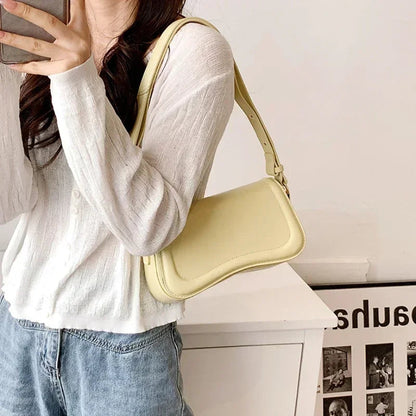 New Luxury Designer Shoulder Crossbody Bags for Women 2024 Pu Leather Trend Female Underarm Bag Fashion Purse Flap Handbags Platonelstore