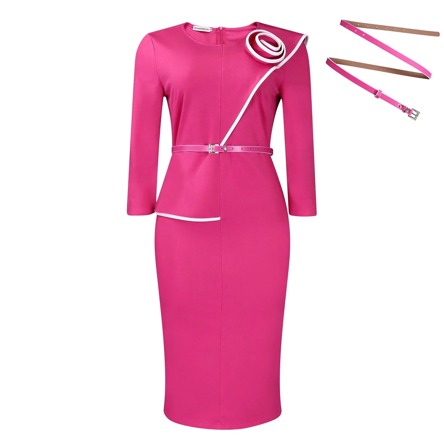 Elegant African Printed Wraparound Pencil Dress Women's Fashion Spring New Style D551 OL Skirt Bodycon Dress Elegant Manner Platonelstore