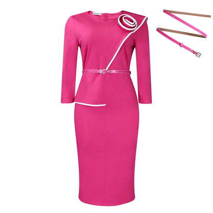 Elegant African Printed Wraparound Pencil Dress Women's Fashion Spring New Style D551 OL Skirt Bodycon Dress Elegant Manner Platonelstore