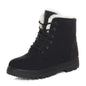 Crestar Women Winter Boots Lady Girls Fashion Warm Cotton Fur Lined Shoes Lace Up Comfortable Non Slip Ankle Platform Snow Boots Platonelstore