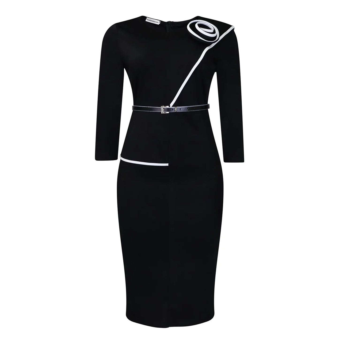 Elegant African Printed Wraparound Pencil Dress Women's Fashion Spring New Style D551 OL Skirt Bodycon Dress Elegant Manner Platonelstore
