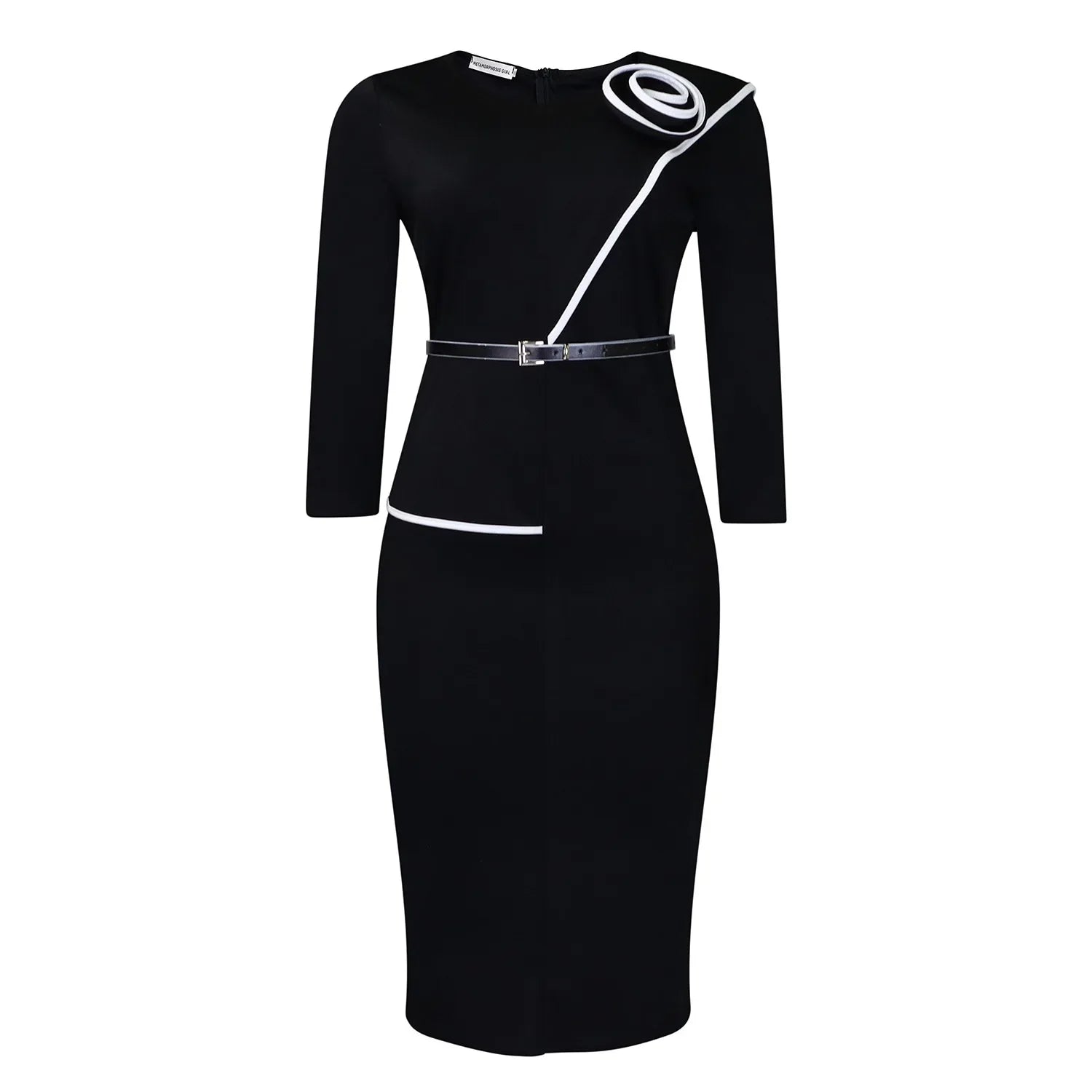 Elegant African Printed Wraparound Pencil Dress Women's Fashion Spring New Style D551 OL Skirt Bodycon Dress Elegant Manner Platonelstore