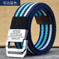 New Canvas Belt Man Belt Girl Teenager Double Ring Buckle Jeans with Military Student Cloth Belt Designer Belts pas taktyczny Platonelstore