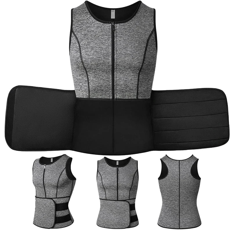 Men Body Shaper Waist Trainer Vest Slimming Sauna Sweat Vest Compression Undershirt Shapewear  Workout Tank Tops  Corset Platonelstore