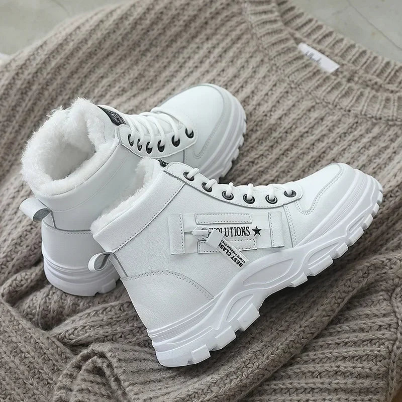 Winter Snow Boots for Women Casual High-top Shoes Warm Womens Sneakers Platform Ankle Boots Plus Size 45 Zapatillas De Mujer New Platonelstore
