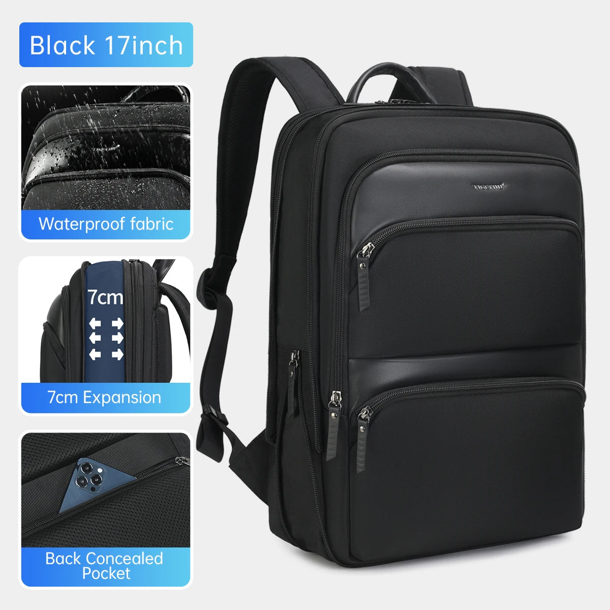 Lifetime Warranty Expandable Backpack Men Thin Bag For Men Travel Back Pack Waterproof Male 15.6inch Laptop Backpack Bag Mochila Platonelstore