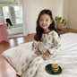 Children's Pajamas Set Autumn and Winter Long-sleeved Tops Cute Design Cartoon Pattern + Trousers Simple Style Home Clothes Platonelstore