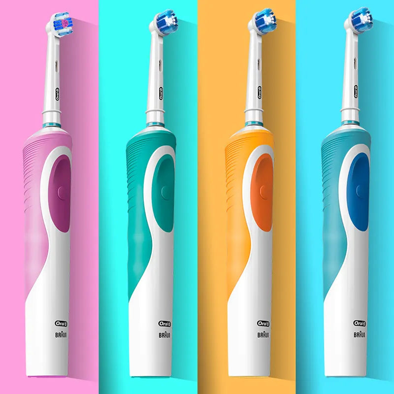 Electric Toothbrush 2D Rotary Vibration Clean Charging Tooth Brush Cross Action Bristle Oral Care 4 Gift Brush Heads Free Platonel