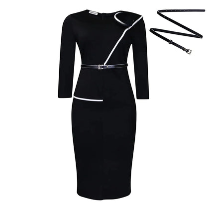 Elegant African Printed Wraparound Pencil Dress Women's Fashion Spring New Style D551 OL Skirt Bodycon Dress Elegant Manner Platonelstore