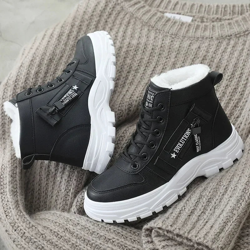 Winter Snow Boots for Women Casual High-top Shoes Warm Womens Sneakers Platform Ankle Boots Plus Size 45 Zapatillas De Mujer New Platonelstore