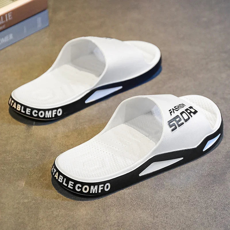 Slides Shoes for Men 2024 Comfortable Men's Sandal Living Room Slippers Walk Around Home Brand Slippers Luxury Summer Shoes Sale Platonelstore