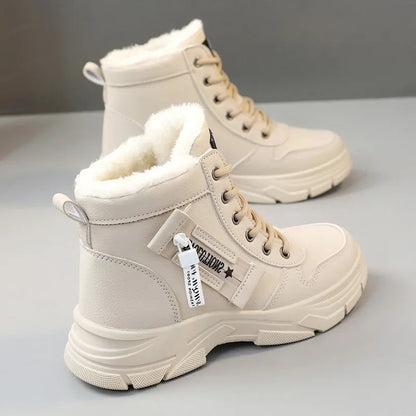 Women Boots 2024Winter Fashion Waterproof Height Increased Snow Boots Warm Plus High Top CottonShoes Platform Sports Ankle Boots Platonelstore