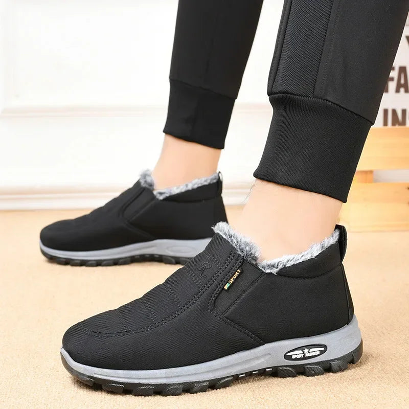 Winter Snow Boots Men Casual Slip on Ankle Boots Warm Fur Comfortable Sneakers Non-slip Botas Men Shoes Zapatos Hombre2024 Platonelstore