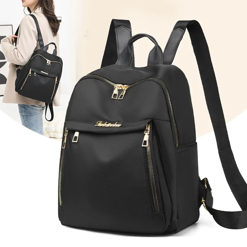Simple Pu Black Large Capacity Backpacks Women Travel Bag Solid Harajuku Student Schoolbag Backpack Unisex Bags High Street Platonelstore