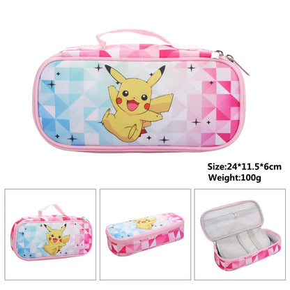 Pokemon Pikachu Pikachu Pencil Case Pencil Case Primary and Secondary School Students Cartoon Pokemon Cartoon School Bag Mochila Platonelstore