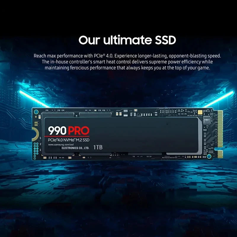 SSD Solid State 4TB 2TB 1TB Drive990 PRO M.2 2280 SSD PCIe4.0 NVMe Gaming Internal Hard Drive 7450MB/S For PS5 Laptop Desktop Platonel