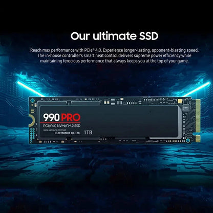 SSD Solid State 4TB 2TB 1TB Drive990 PRO M.2 2280 SSD PCIe4.0 NVMe Gaming Internal Hard Drive 7450MB/S For PS5 Laptop Desktop Platonel