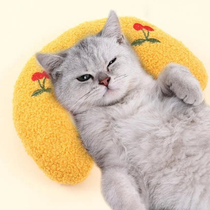 Cat Pillow Pet Cat Dog Sleeping Pillow Soft U-shaped Pillow Cat Toy Pet Toys Pet Supplies  аксесуари для котів Platonel