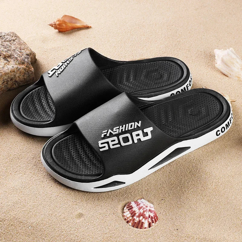 Slides Shoes for Men 2024 Comfortable Men's Sandal Living Room Slippers Walk Around Home Brand Slippers Luxury Summer Shoes Sale Platonelstore