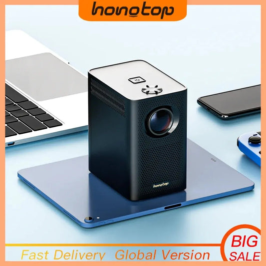 HONGTOP S30MAX Android Wifi 4k Smart Portable Projector with WiFi and Bluetooth Pocket Outdoor 4K 9500L Android 10.0 Projector Platonel