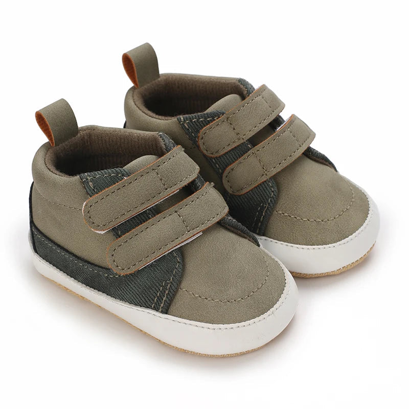 Newborn Baby Shoes Classic Leather Soft Soles Non Slip Toddler Walking Shoes for Boys and Girls 0-18M First Step Walking Shoes Platonelstore